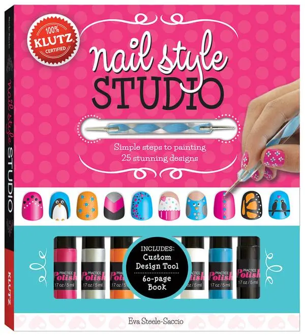 Nail Style Studio Single [With 6 Bottles of Nail Polish, Custom Design Tool and 250 Stick-On Stencils] by Klutz (Paperback)