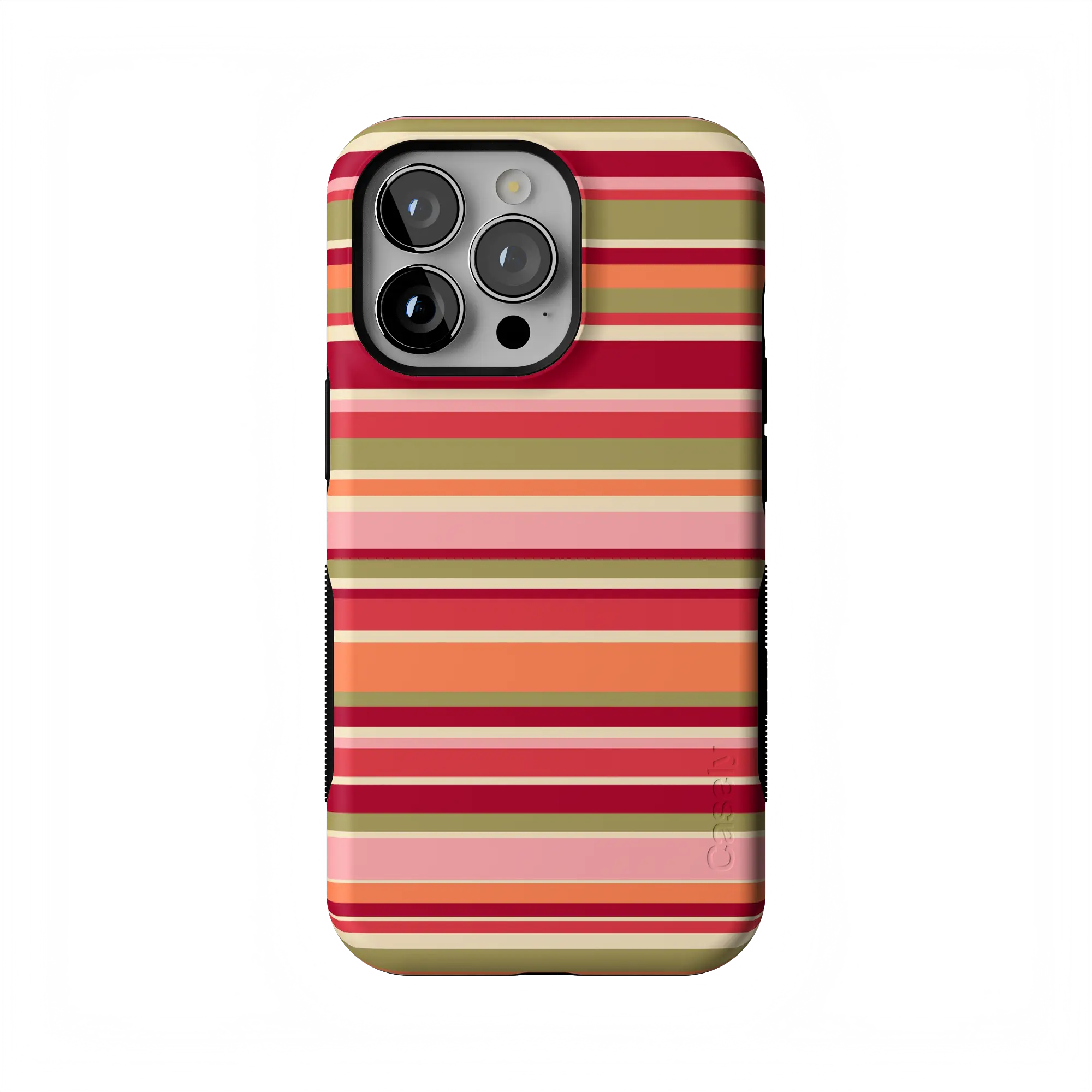 Casely iPhone 13 Pro Case | Citrus Stripes | Poolside Print | Bold Protective Design | Compatible with MagSafe
