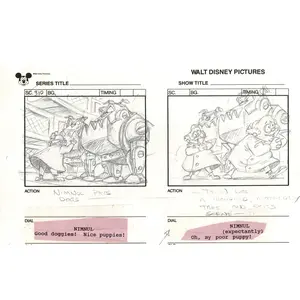 Chip n Dale Rescue Rangers Original Production Animation Storyboard Walt Disney FIRST EPISODE 1988 A79