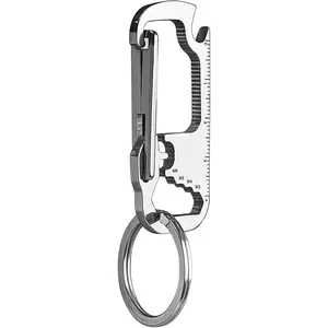 Carabiner Keychain Clip, Bottle Opener Key Chain Heavy Duty Car Keychain Organizer Stainless Steel Multitool for Men and Women