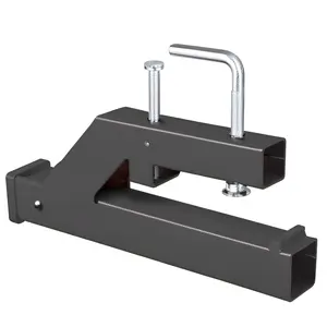 GARVEE Clamp On Trailer Hitch, 2" Ball Mount Adapter, Hitch Receiver Compatible with Deere Bobcat Tractor Bucket, 1PC Bucket Hitch, Black