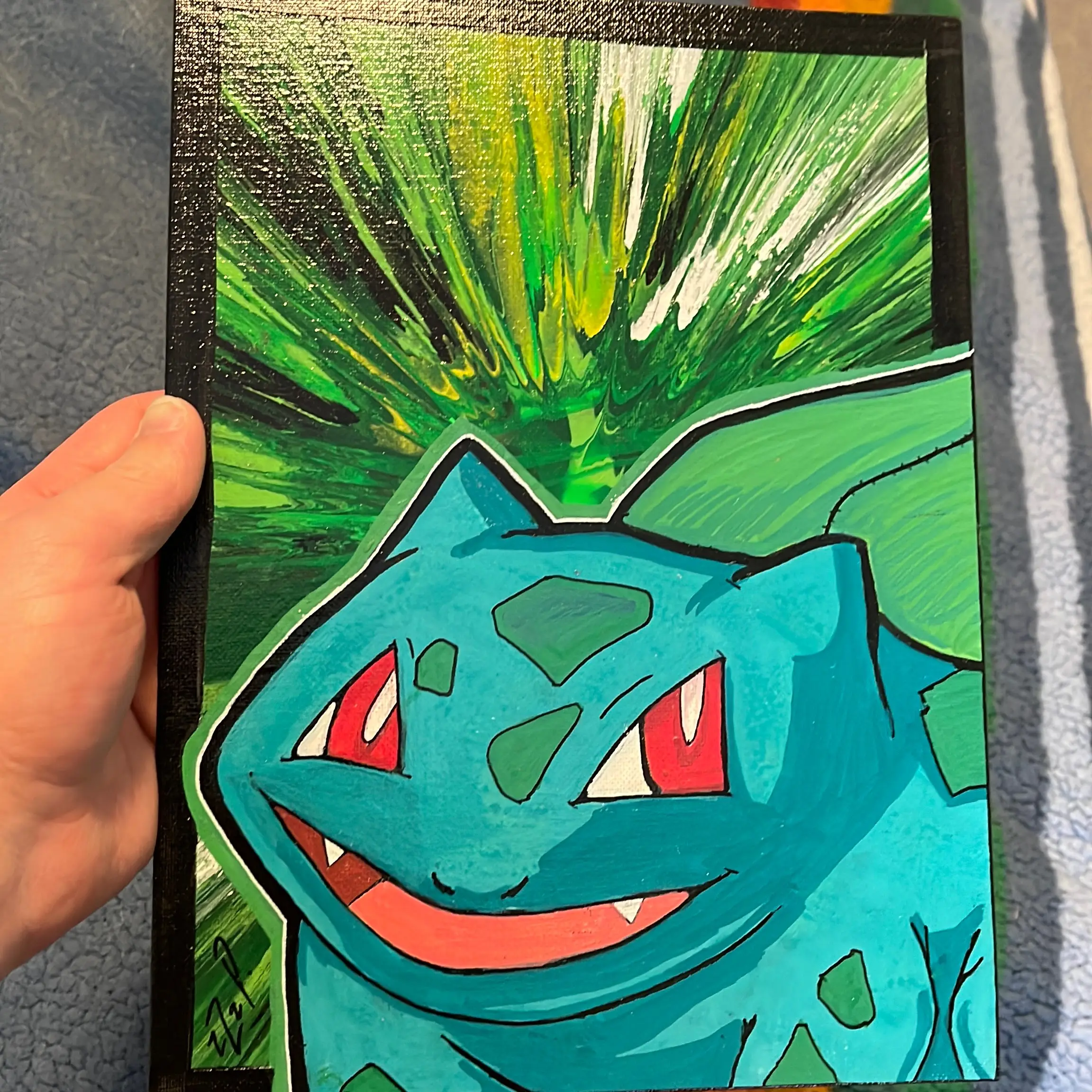 1st edition 1 of 1 bulbasaur painting