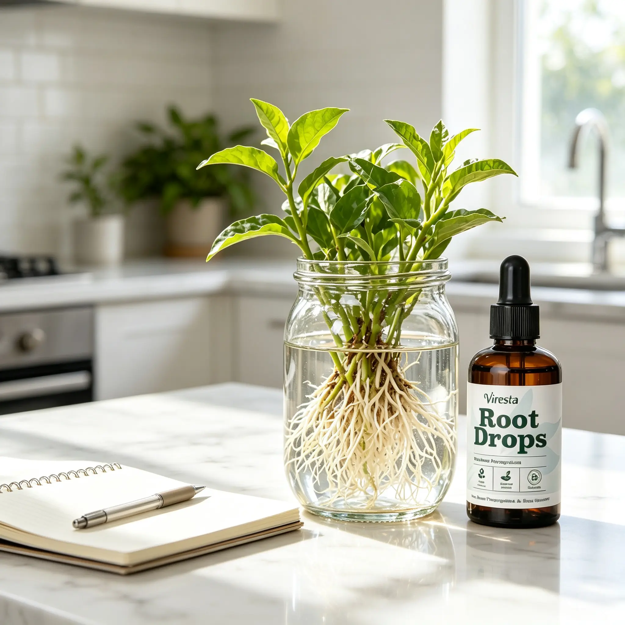 VIRESTA Root Drops – Plant Rooting Hormone for Cuttings & Houseplants, Quick Roots, Less Shock, Propagation Drops for Water, Soil & Leca