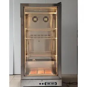 Kolice Commercial Aging Beef Showcase Freezer, Steak Aging Machine, Beef Display Showcase Freezer-268L,4 Tiers,Temperature: -5℃~ to 10℃ (23℉ to 50℉), Smart Temperature and Humidity Controller