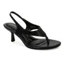 BERNESS Freddy Women's 2-Inch Kitten Heel Sandals - Faux Leather Thong Ankle Slingback, Wipes-Clean Polished Upper, Cushioned Insole, Casual Comfy Classy Summer Dress Shoes