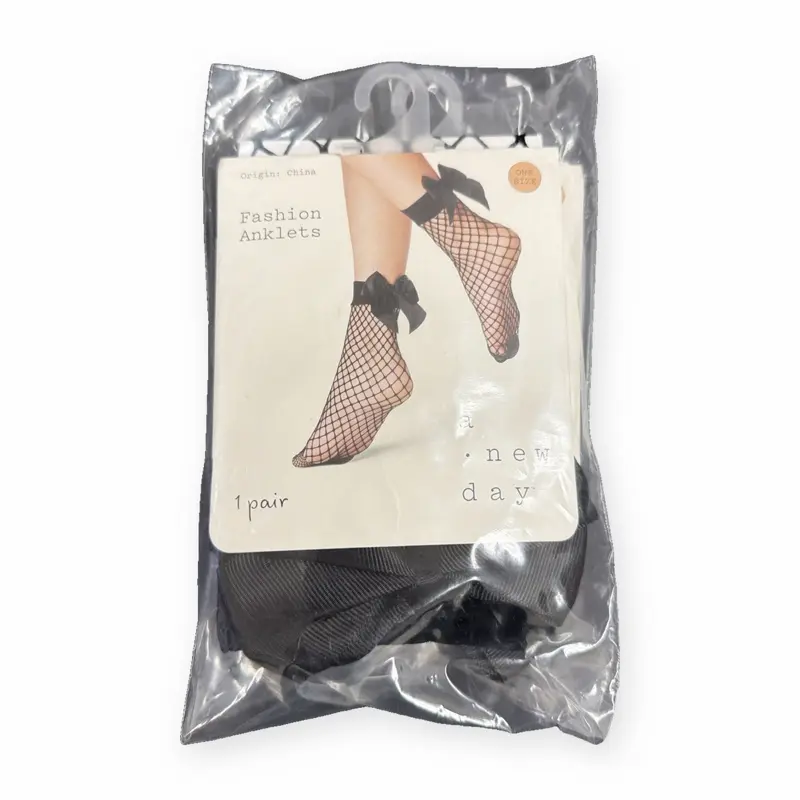 Fashion Anklets - Black Color, 1 Pair, 6 in Stock, Original Color, 1 Pair