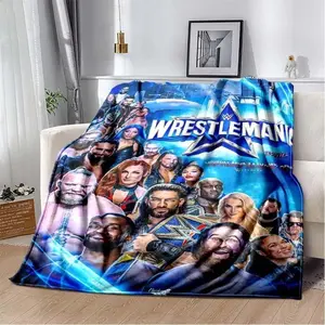 Wrestling Entertainment Blanket WWE Blanket Suitable For Sofa Beds Living Rooms Suitable For Children And Adults Birthday Gifts Holiday Party Home Decoration Christmas Blanket,Christmas Gift,Gift For Men & Women, Vintage Blanket, Wrest Blanket