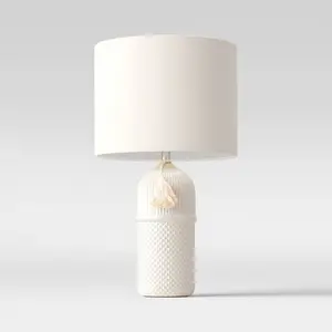 Large Assembled Ceramic Table Lamp White - Threshold