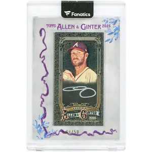 Chris Sale Atlanta Braves Autographed 2025 Topps Allen & Ginter Mini Silver Ink #MA-CSA #8/50 Card - Fanatics Authentic Certified