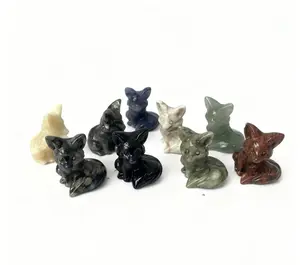 Fox Carving Natural Crystals.4.5cm