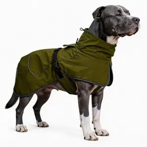 Reflective Dog Rain Jacket Clothes - Professional Waterproof & Breathable Full Coverage Dry Suit - Windproof Outdoor Pet Raincoat for Small to Extra Large Dogs