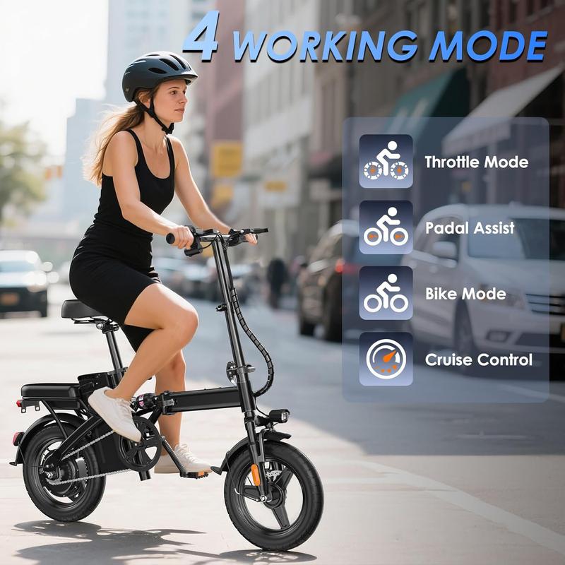 Electric Bike 750Watt Motor, 22MPH 30+ Miles PAS Range Bikes, Folding Ebike 14" Adults Electric Bicycles, 48V12 Removable Battery, Men's and Women's Adult E-bike,UL 2849 Certified Electric Bike 750Watt Motor, 22MPH 30+ Miles PAS Range Bikes, Folding Ebike 14" Adults Electric Bicycles, 48V12 Removable Battery, Men's and Women's Adult E-bike,UL 2849 Certified