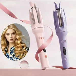 Automatic Hair Curling Iron,Auto Curler 28mm Rotating Curler,4 Modes Temperatures Negative Ion Hair Curl Wand for Women Hairstyles,Comfort Styling Tools for Home Pink