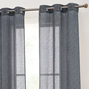 Lowes - Emily Faux Linen Grommet Curtains