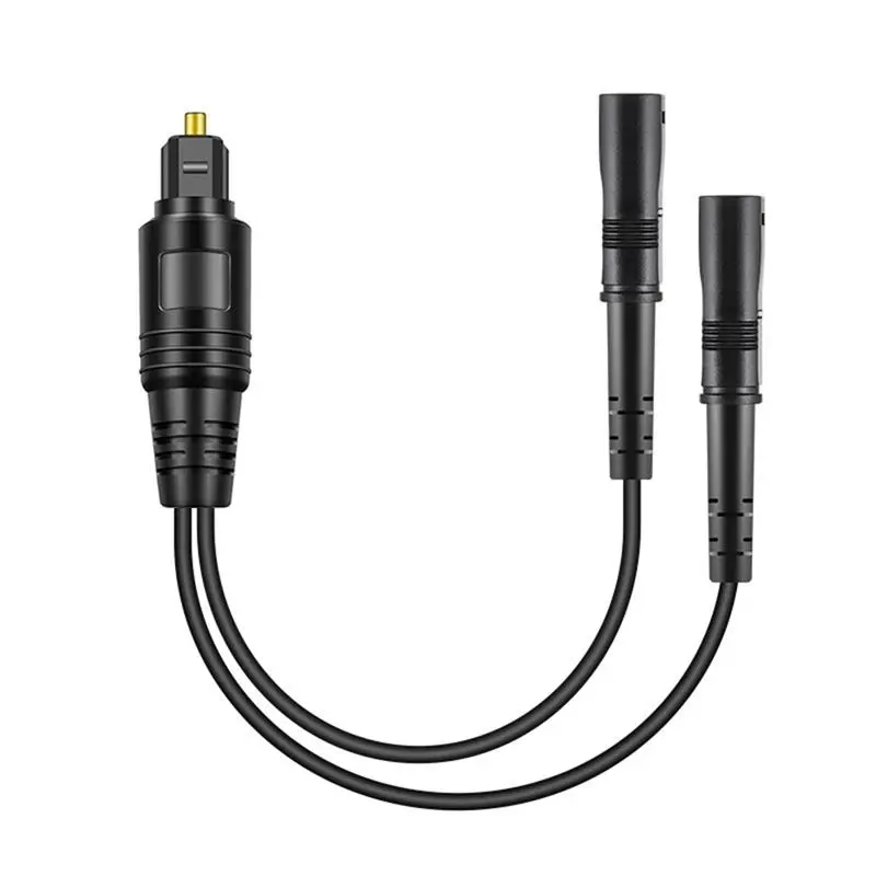 Optical Audio Cable Splitter 1 in 2 Out, Toslink Digital Fiber Audio Splitter 1 Male Input 2 Female Output
