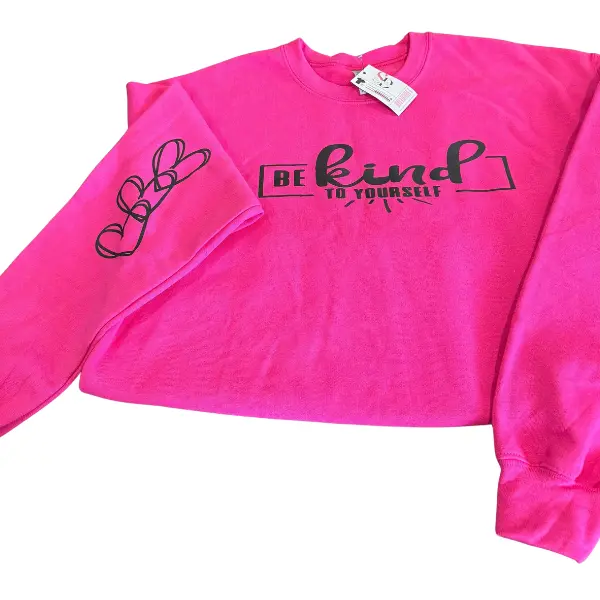 Be Kind to Yourself Sweater (Hot Pink)