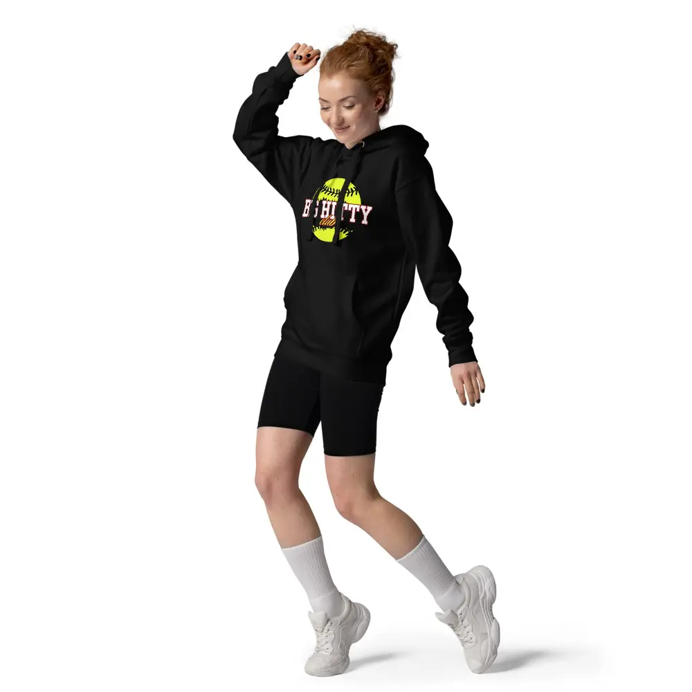 Big Hitty Club Funny Softball Unisex Sports Hoodie