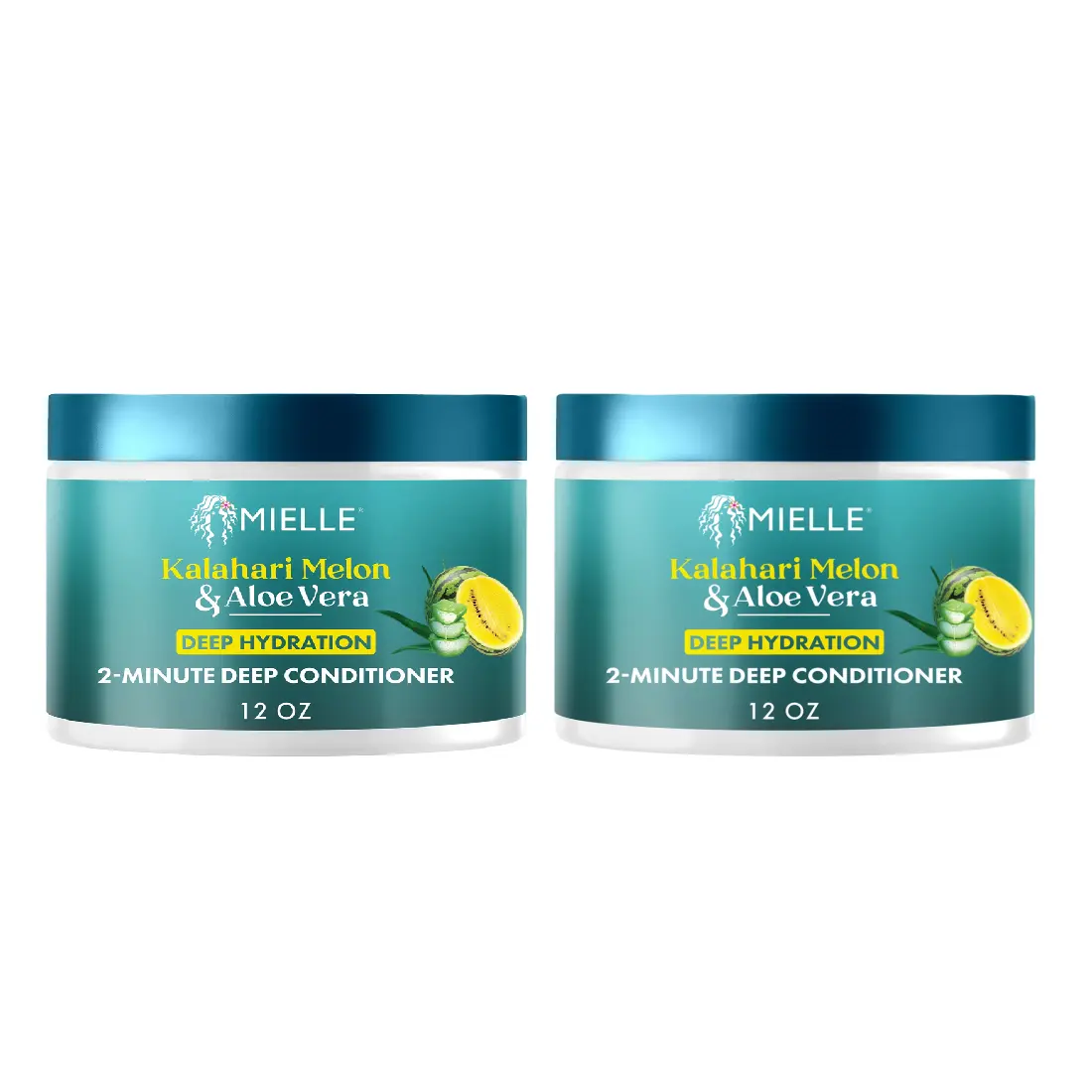 Mielle Haircare Moisture Duo with Kalahari Melon, Hydrating Aloe Deep Conditioner & Hair Moisturizer
