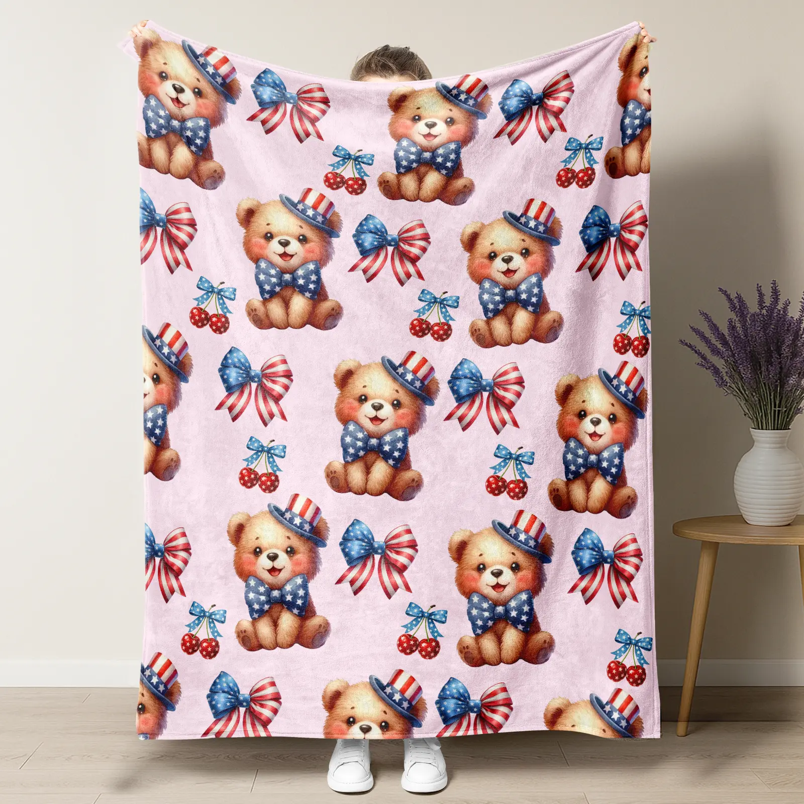 D33 USA 250th US Independence Day Flannel Blanket