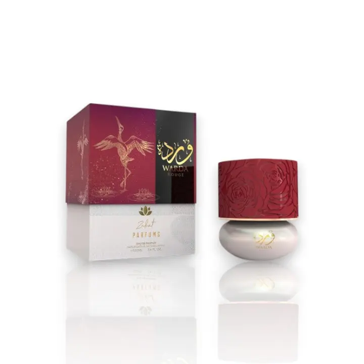 Zakat Parfums | Warda | Rouge | Women's Fragrance | 100 ML - 3.4 OZ | Eau De Parfum | Gardenia - Jasmine & Frangipani