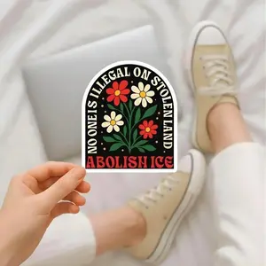 Abolish ICE No One Is Illegal Sticker - Activist Vinyl Decal