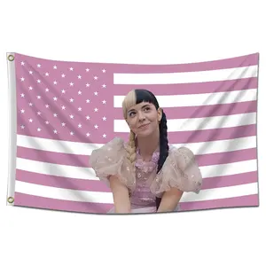 Melanie Martinez Flag Pattern Flag  1 Count American Flag Pattern Wall Hanging Banner, Wall Decor for Home Living Room Bedroom Dormitory