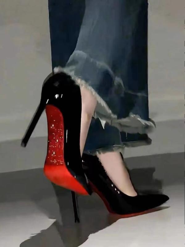 Women's Simple Slip-On High Heel Single Shoe, Elegant Four-Season Wearable Shoes, Perfect for Parties & Daily, Stiletto Heeled Pumps, Elegant Party Shoes