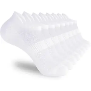 Ankle Socks Womens and Men - 8 Pairs Thin Cotton Low Cut No Show Athletic Running Socks With Tab