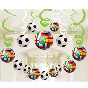 30CT Football Hanging Swirl Football Party Supplies Themed Birthday Party Decorations