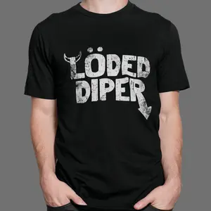 Loded Diaper Band Graphic T-Shirt – Retro Y2K Inspired Unisex Cotton Tee, Funny Parody Streetwear Top