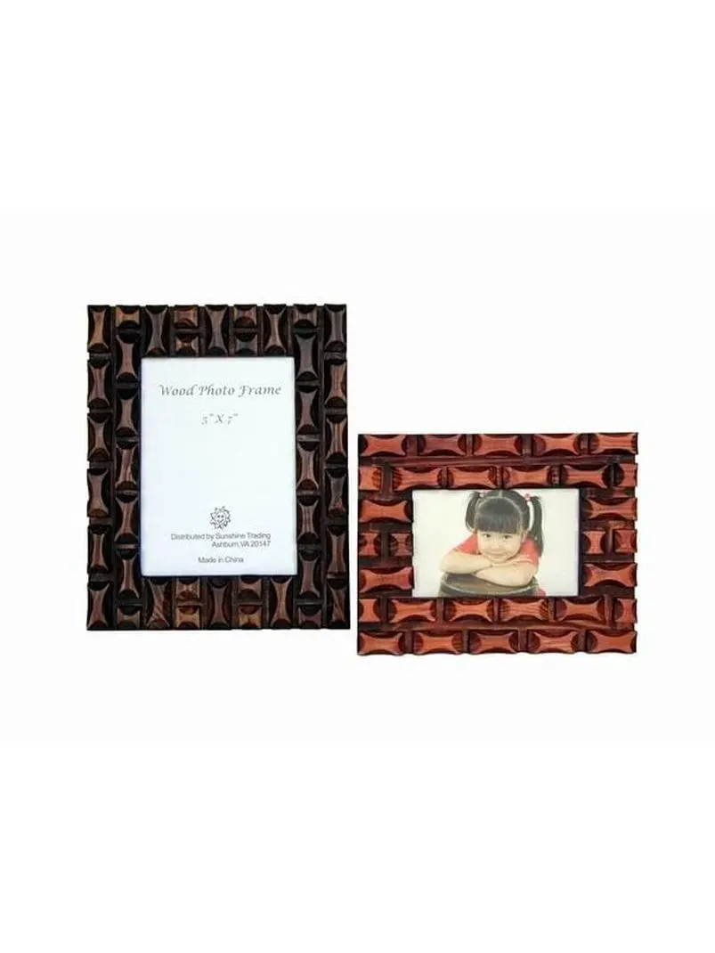 Sunshine Trading ST-25-7 Handmade Wood Photo Frame - 5x7 in, Home Decor, Room Decor, Fits Many Designs, Enhances Personal Sense of Style, 5 X 7 Inch