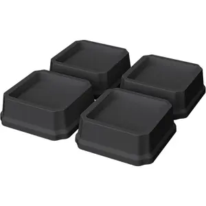 Bed Risers 1 Inch Heavy Duty 4 Pack Bed Furniture Elevators, 1,500 lbs Lifts Up Riser for Sofa and Table, Black