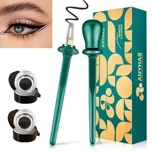 【Best Gift】Eyeliner Applicator Kit, Silicone Eyeliner Tool with Eyeliner Cream, Reusable Eye Liner For Shaky Hands Beginer Makeup Handle Cosmetic