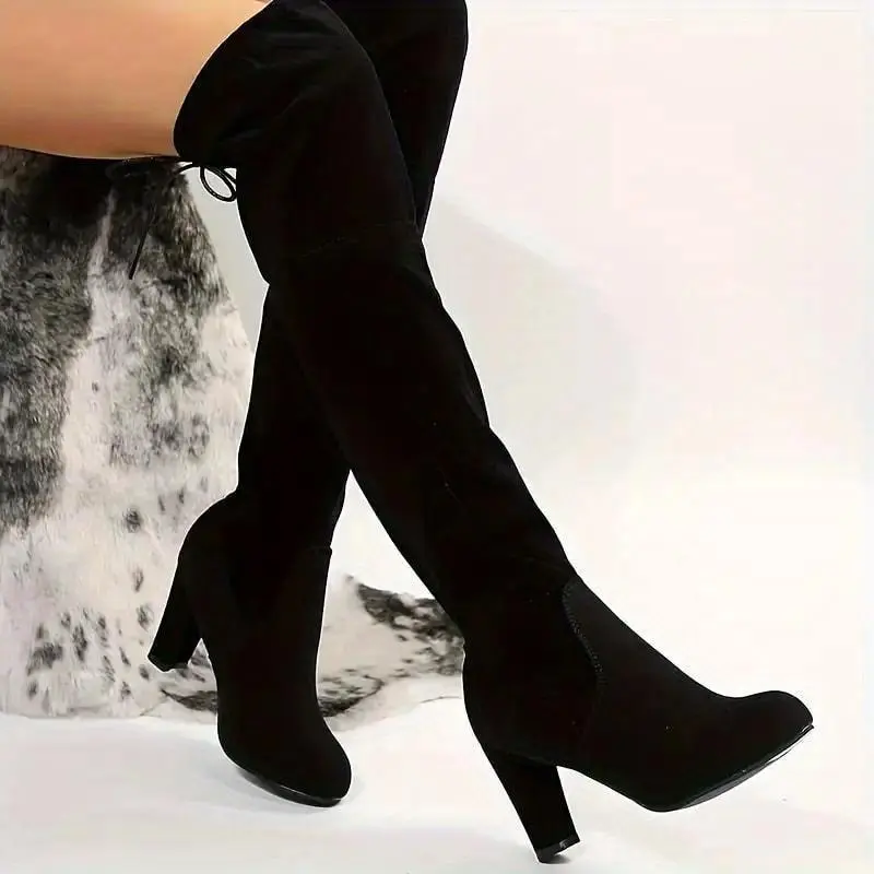 Elegant Knee-High Boots for Women, Combining Versatility with Unique Design.Girl Walking Shoes
