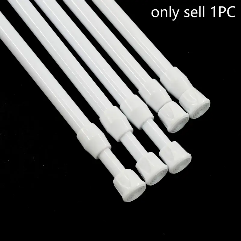 1pc No-Drill Multi-Functional Extendable Rod, Strong Spring, Adjustable Extendable Pole, Curtain Rod, Shower Curtain Rod, Clothesline Pole, Door Curtain Holder, Tension Pole, Shower Rods