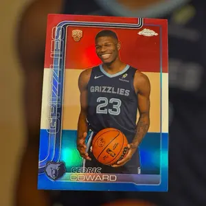 2025-26 Topps Chrome Cedric Coward RC (RC) Red White Blue Refractor #261