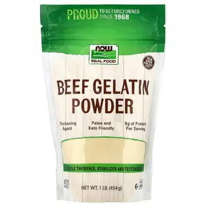 NOW Foods Real Food, Beef Gelatin Powder, 1 lb (454 g)