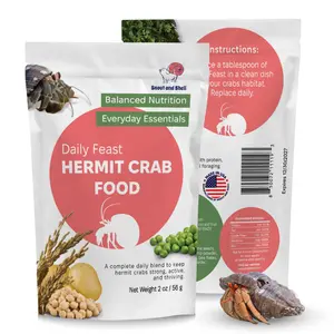 Snout and Shell Daily Feast Hermit Crab Food – Balanced Nutrition Blend with Protein, Calcium & Foraging Ingredients – Natural Hermit Crab Diet, Everyday Essential Food Mix, 2 oz / 56 g