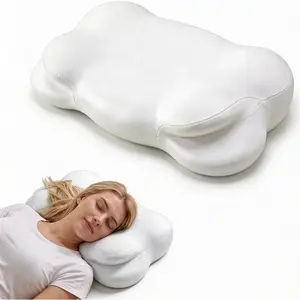 Cloud Pillow,Ergonomic Memory Foam Pillow, Shredded Adjustable Loft for Custom Support, Cooling Bamboo Cover, Cervical Neck Pain Relief for Side, Back & Stomach Sleepers