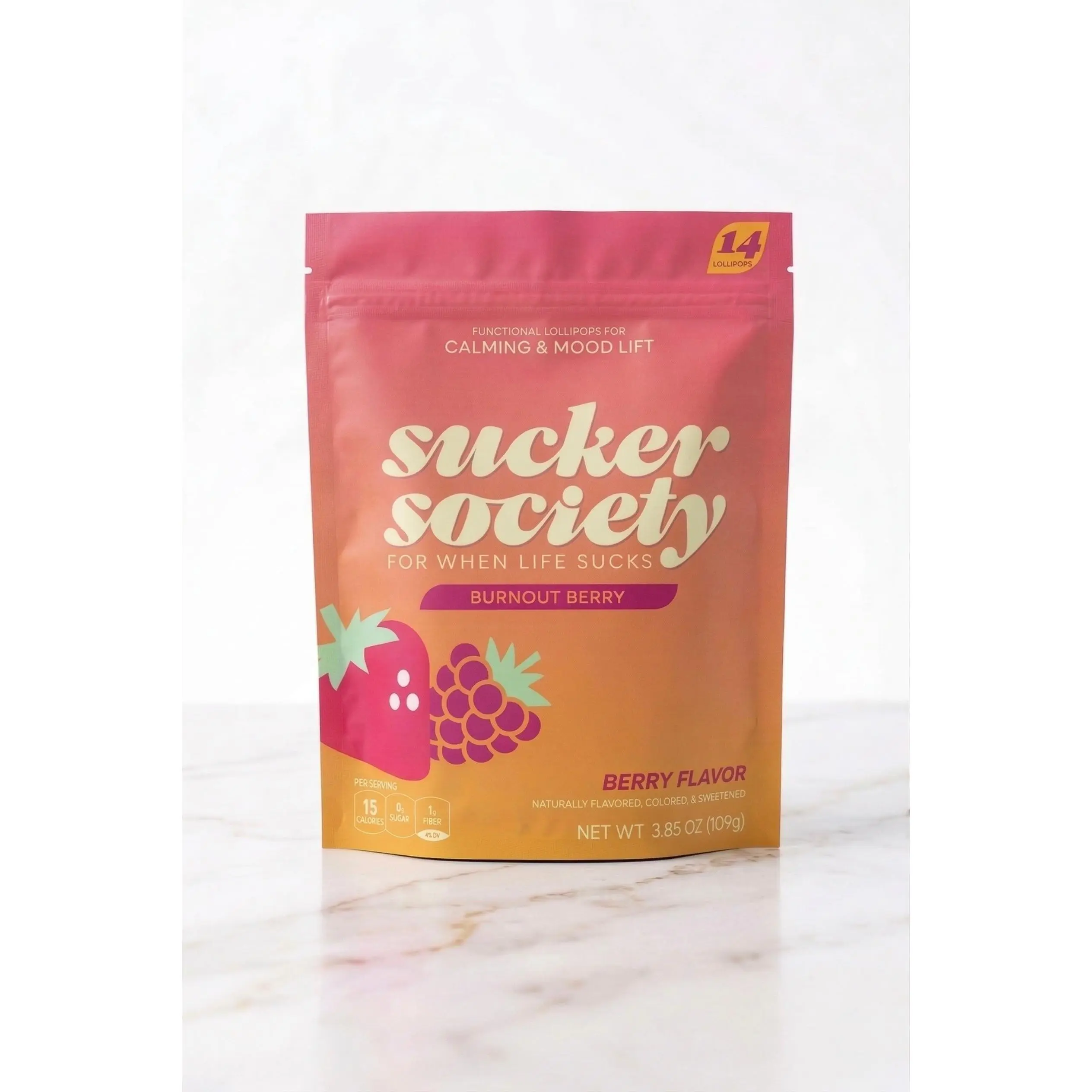 Burnout Berry 14 count Lollipops