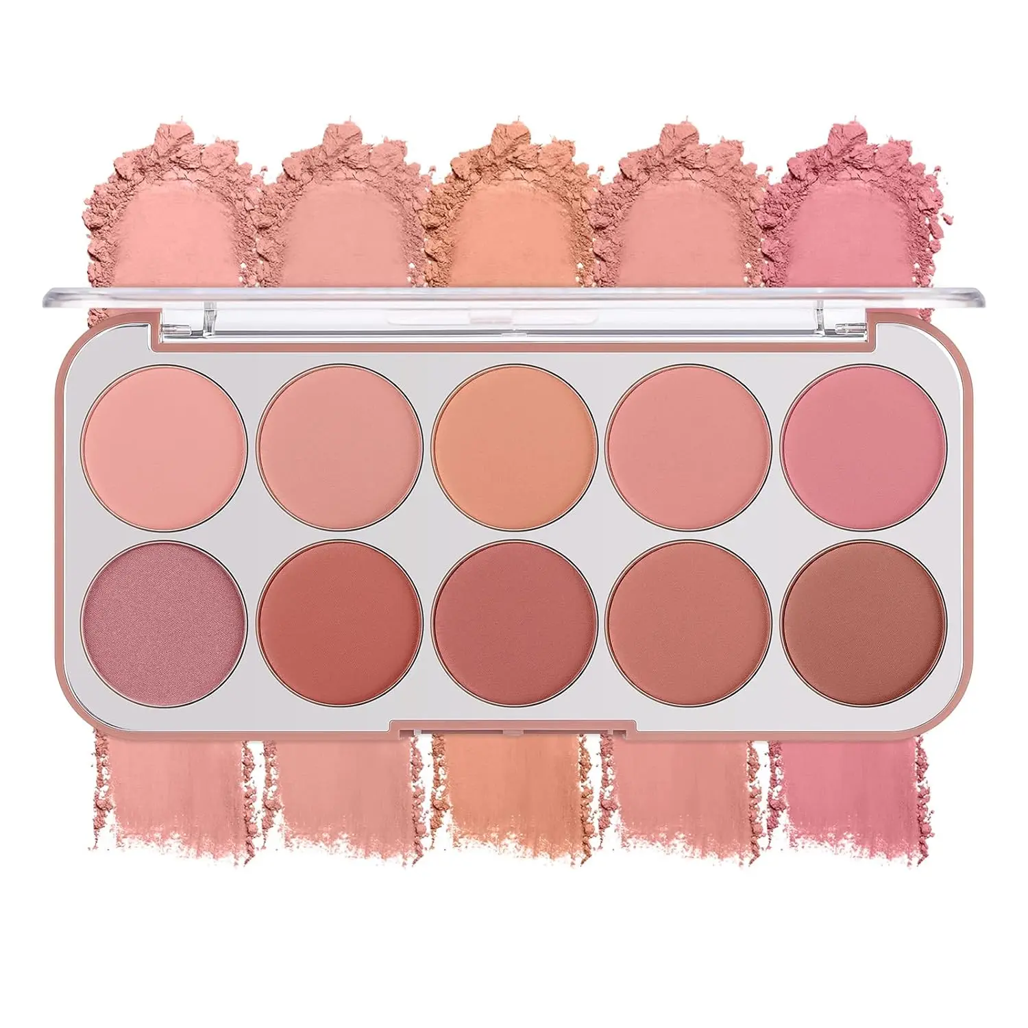 Blush Palette: Lightweight Face Powder Blush - Smooth Long-lasting Makeup Powder For Cheeks - Buildable Color Women Makeup Blush