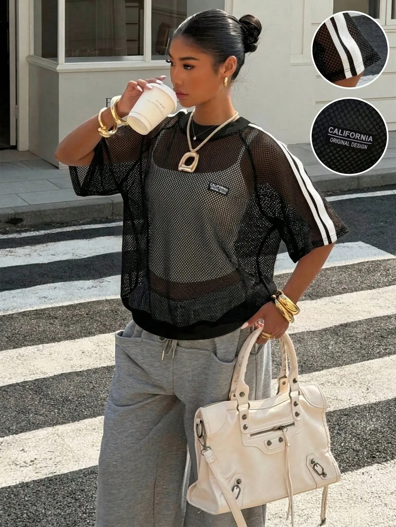Women’s Black Mesh Raglan Sleeve T-Shirt - Sheer Casual Summer Top - Chic Everyday Layering Blouse, casual summer top women, mesh sleeve blouse women, black casual tee women
