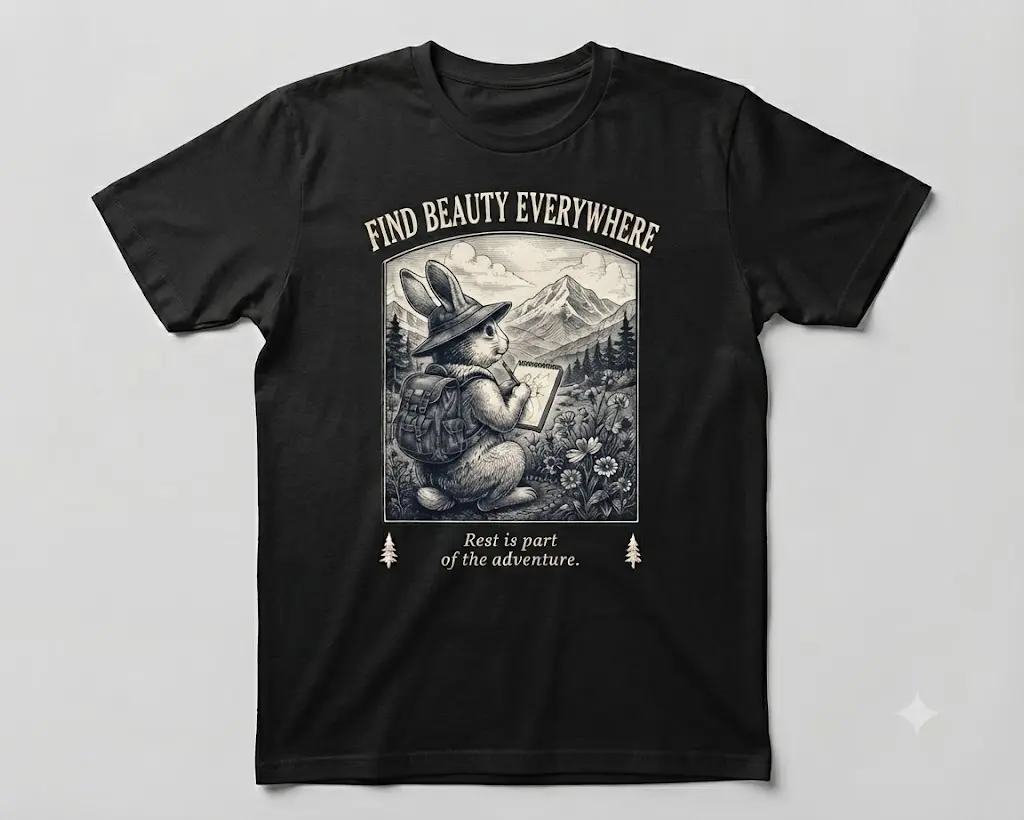Comfort Colors Find Beauty Everywhere Bunny Shirt