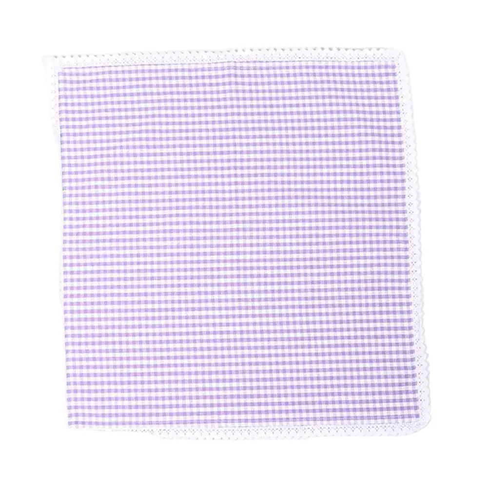 Checkered Purple Cloth Napkin | Block-Printed Cotton