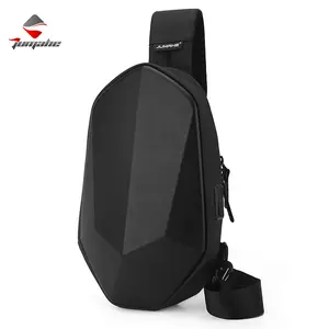 Jumahe Fashion Casual Men’s Chest Bag – Premium PU Casual Business Chest Bag, Portable Multifunctional Crossbody Bag, Gift for Men, Adjustable Outdoor Waterproof Cycling Chest Bag,summervibes