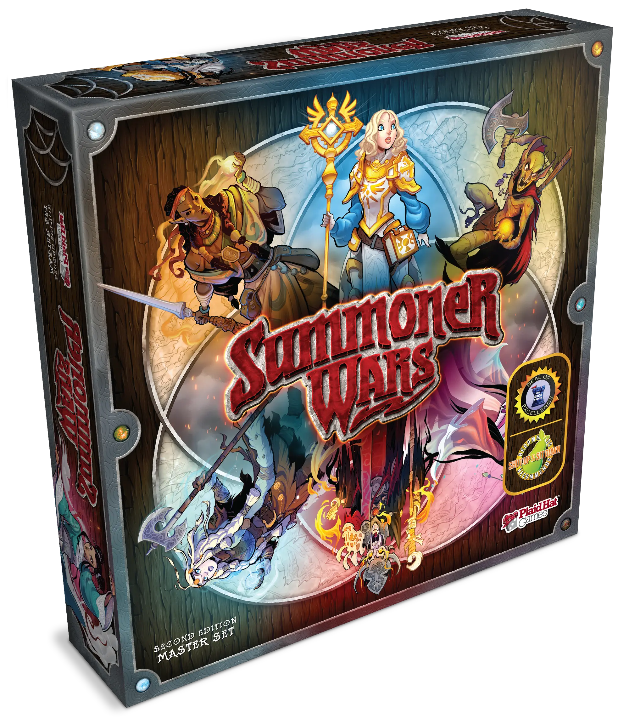 Summoner Wars Second Edition Plaid Hat Games Master Set – Tactical Dueling Card Game – Includes 6 Faction Decks, Custom Dice, and Game Board – Ages 9+, 2 Players