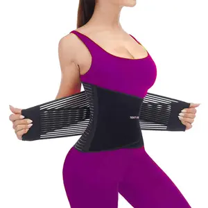 TESETON Back Wrap for Men & Women, Brace Belt Plus Size,Breathable Lumbar Support for Scoliosis, Waist Relax Lower Back Pain, Sciatica Pain Relief with 8 reinforced Bones Black-XL