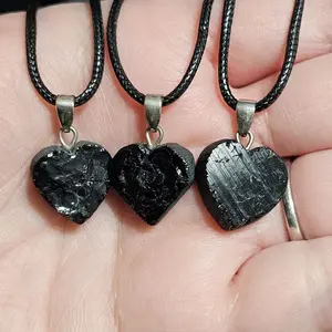 Black Tourmaline Heart Pendant