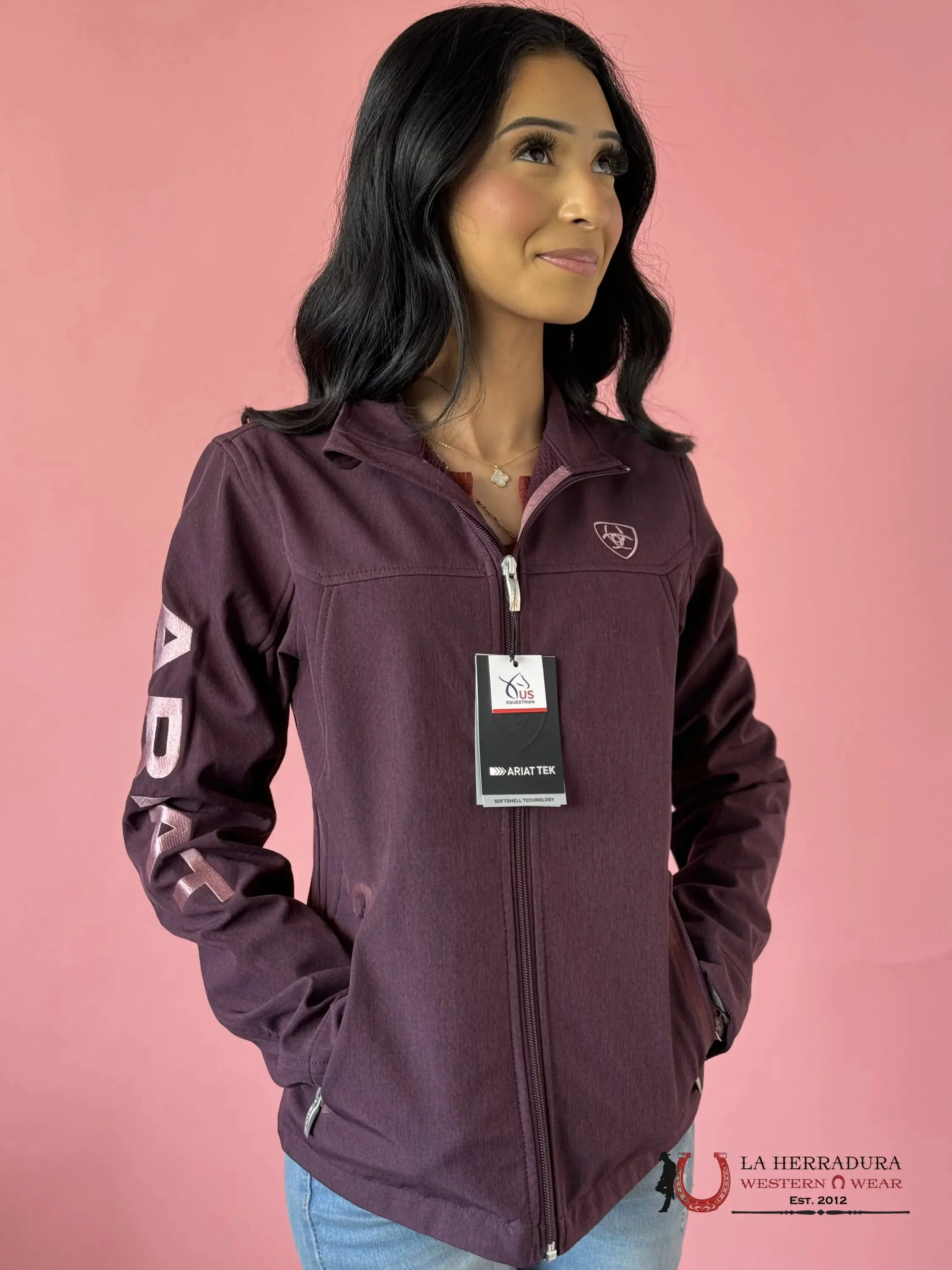 ARIAT WOMEN JACKET MULBERRY HEATER VIOLET TEAM SOFT-SHELL 10041279