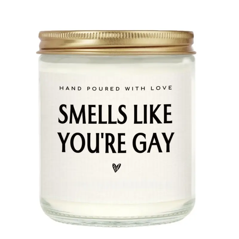 Gay Gifts - Smells Like You’re Gay Candle, Gay Gifts for Boyfriend Men Friend Brother, Funny Birthday Handmade Lavender Scented Gay Candle Gifts, Handcrafted Candle